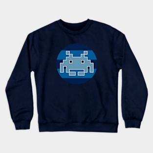 1970s Video Game Alien Invader Blues Crewneck Sweatshirt